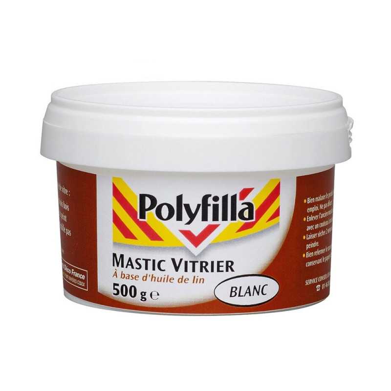 Mastic d'étanchéité Vitrier Polyfilla 500 G blanc -  - meilleure qualité