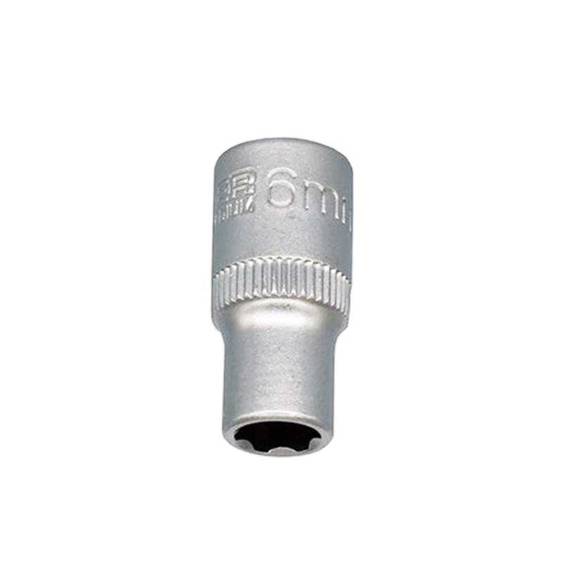 Douille 6 pans 1-4 en chrome vanadium DEXTER diam. 6 mm