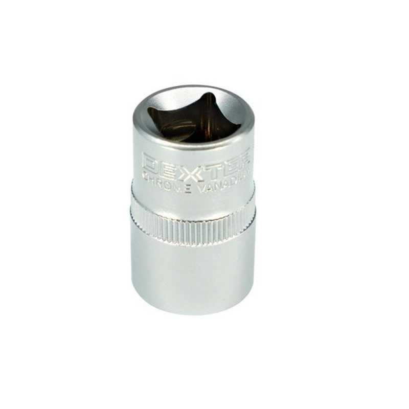 Douille 6 pans 1-2 en chrome vanadium DEXTER diam. 17 mm