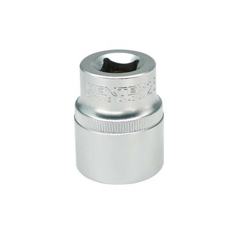 Douille 6 pans 1-2 en chrome vanadium DEXTER diam. 28 mm