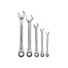 Jeu de 5 clés mixtes à cliquet DEXTER en acier chrome vanadium