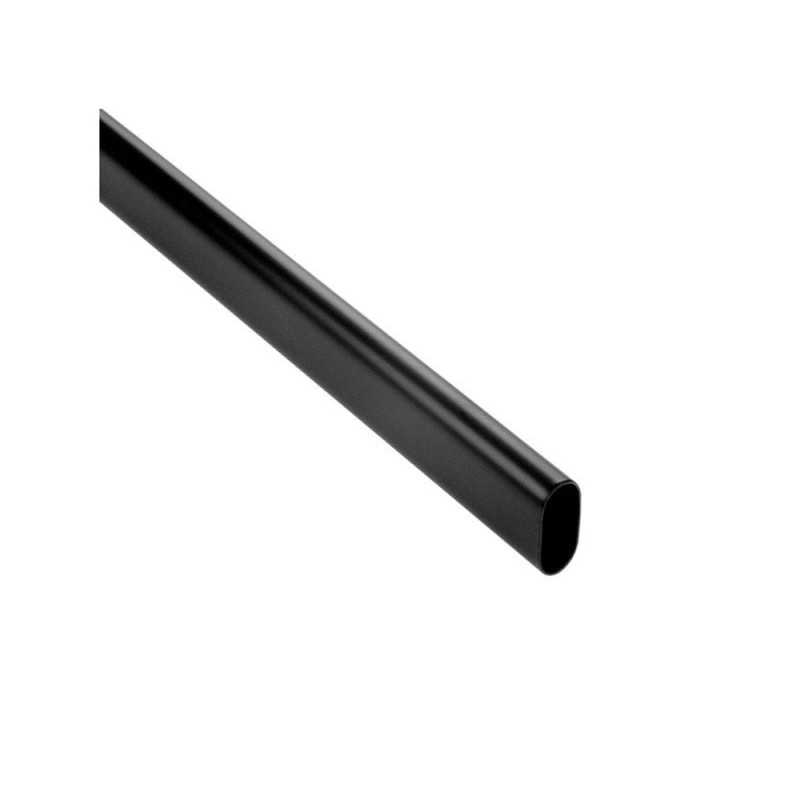 Barre de penderie noir H.3 x l.150 x P.1.5 cm