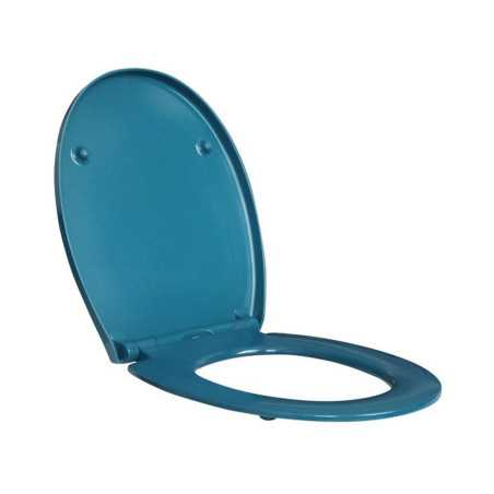 Abattant wc remix frein chute declipsable bleue