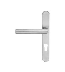 Poignée de porte Sara trou de cylindre inox satin avec vis 195mm