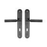 Ensemble de porte Eden 195mm trou cle zamak