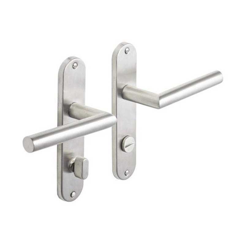 Ensemble de porte Sara 165mm condamnation-décondamnation inox satine