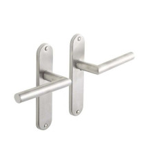 P50 Ensemble de porte Sara 165mm sans trou acier inoxydable