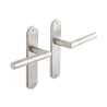 P50 Ensemble de porte Sara 165mm sans trou acier inoxydable