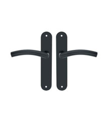 P50 Ensemble de porte margaud 195mm sans trou acier inoxydable noir