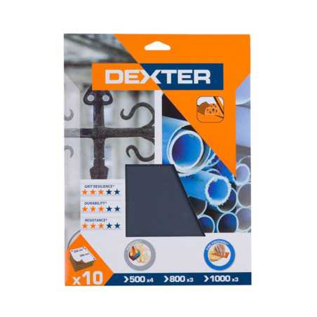 Abrasif main carrosserie 230x280 grain assortis Lot de 10