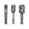 Lot de 3 adaptateurs 1-4 3-8 1-250 mm