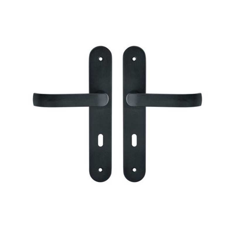 2 poignées de porte Lena trou de cléacier entraxe 195 mm