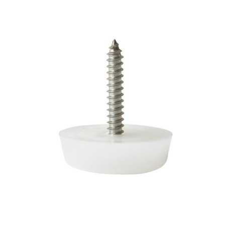 Lot de 4 patins plastique àvisser transparent 25mm