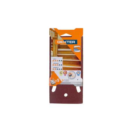 Lot de 5 patins abrasifs93 X 185 mm Grains 120