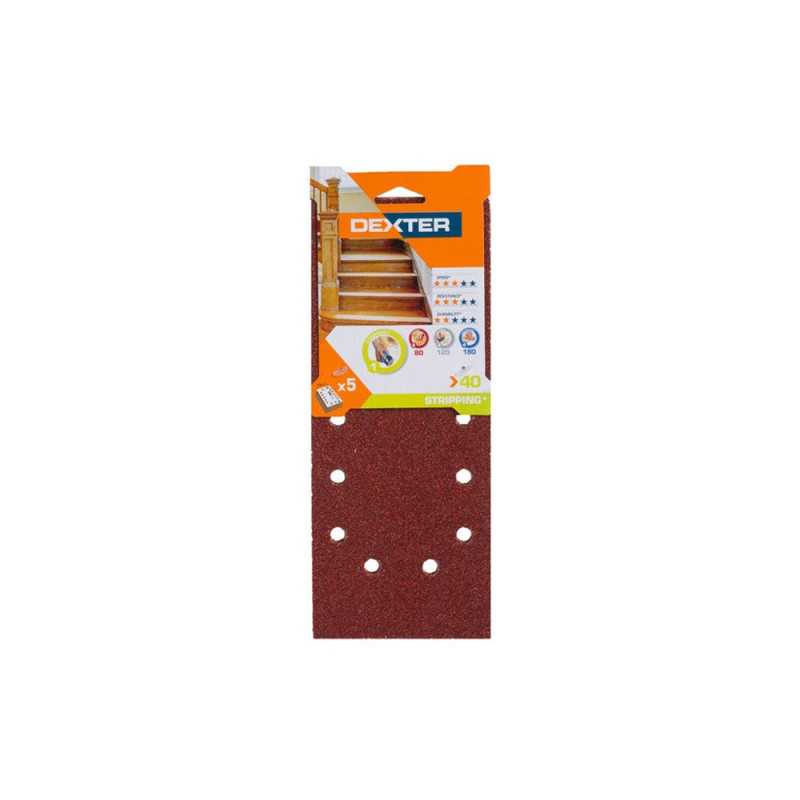 Lot de 5 patins abrasifs115 X 280 mm Grains 40