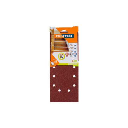Lot de 5 patins abrasifs115 X 280 mm Grains 40
