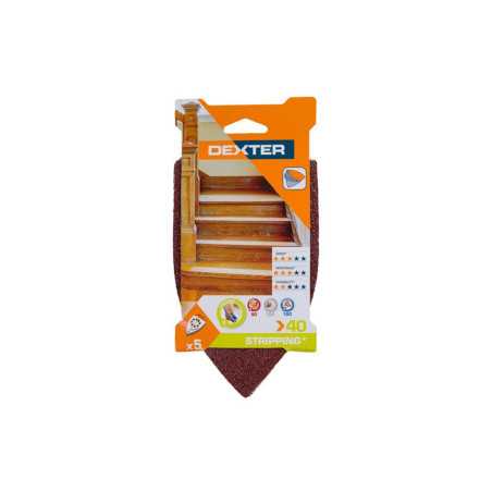 Lot de 5 patins abrasifs105 X 175 mm Grains 40