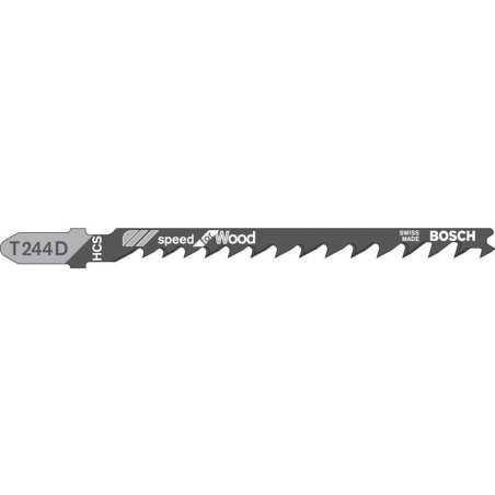 Lot de 2 lames coupe rapide et Grossière bosch t244D pour bois aggloméré