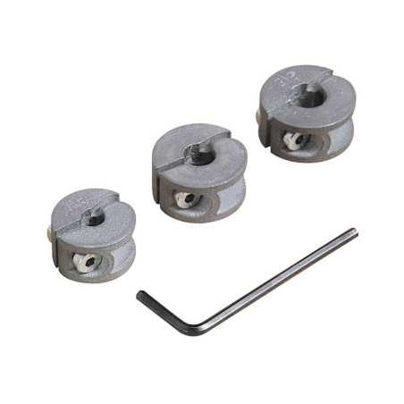 Lot de 3 butées de profondeur bois diam.6 8 et 10 mm