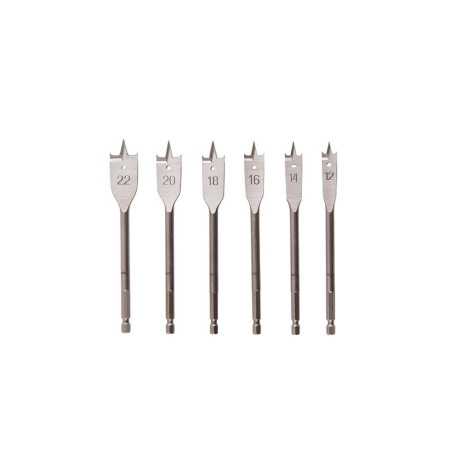 Lot de 6 forets àbois diam. 12 à22 mm