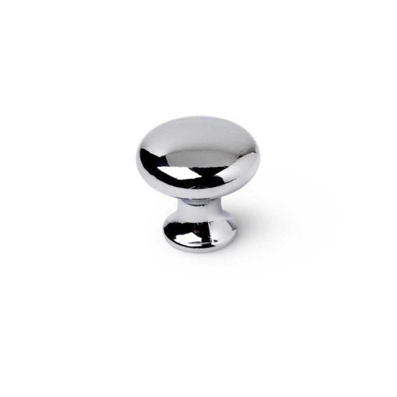 Lot de 4 boutons de meuble rond Zamak chromé H.25 X L.25 X p.25 mm