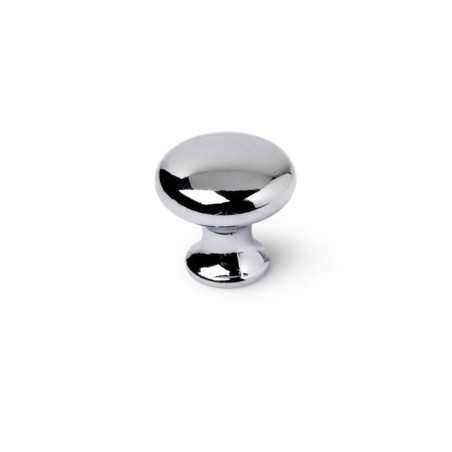 Lot de 4 boutons de meuble rond Zamak chromé H.25 X L.25 X p.25 mm