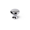 Lot de 4 boutons de meuble rond Zamak chromé H.25 X L.25 X p.25 mm