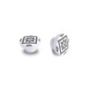 Lot de 4 boutons de meuble carreau de ciment Gris Foncé bois H.22 X L.39 X p.39