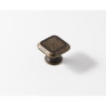 Lot de 4 boutons de meuble carré Zamak Laitonné H.22 X L.30 X p.30 mm