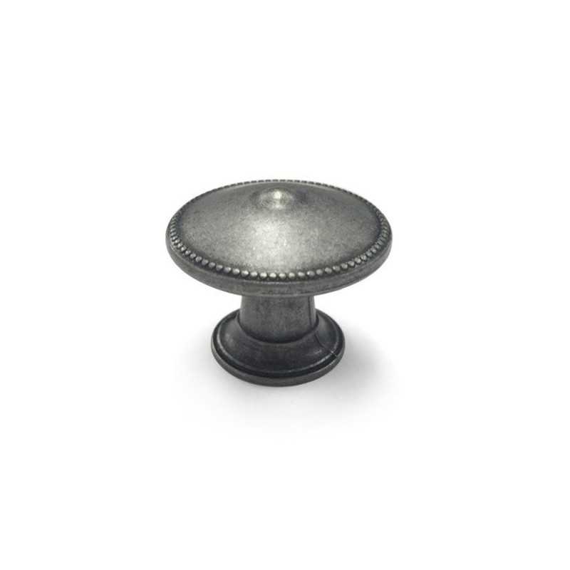 Lot de 4 boutons de meuble rond Zamak Vieilli H.22 X L.30 X p.30 mm