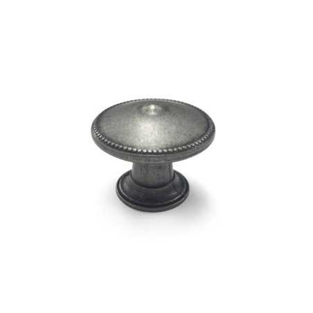 Lot de 4 boutons de meuble rond Zamak Vieilli H.22 X L.30 X p.30 mm