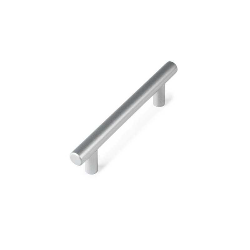 Lot de 4 poignées de meuble entraxe 96 mm Inox brut
