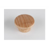 Lot de 6 boutons de meuble rond bois brut H.22 X L.39 X p.39 mm