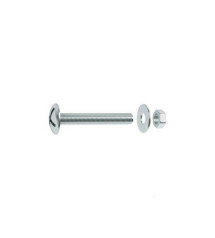 Lot de 12 boulons tête ronde acier Zingué L.40 X diam.4 mm