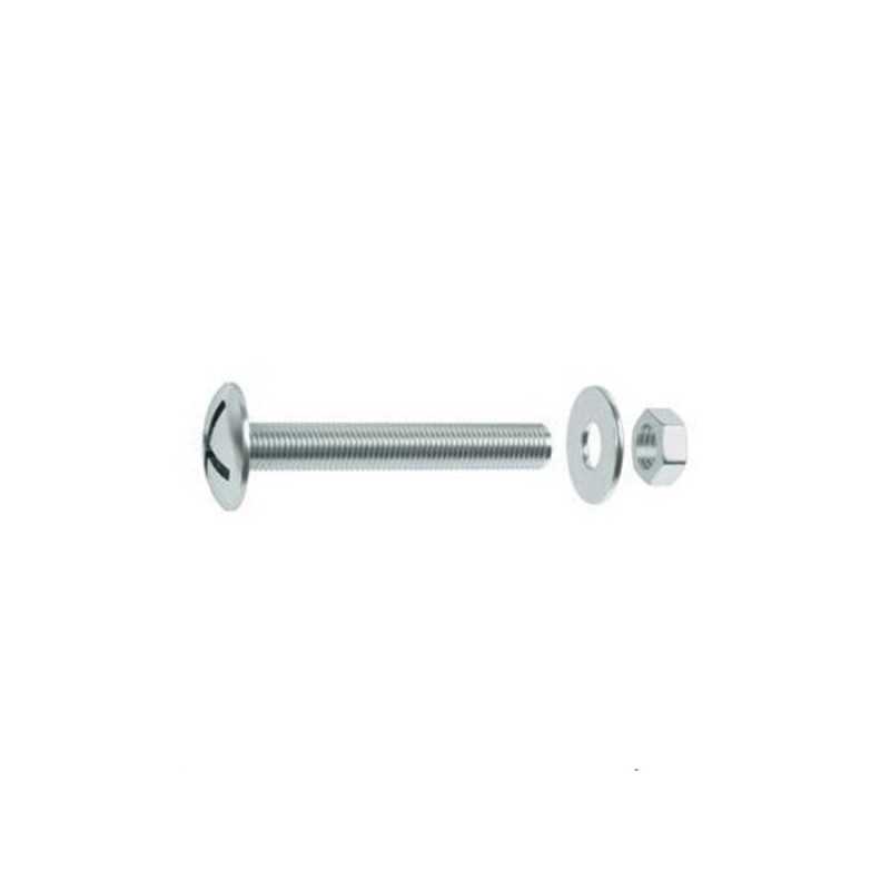 Lot de 12 boulons tête ronde acier Zingué L.40 X diam.4 mm