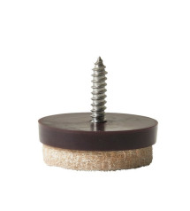 Lot de 4 patins feutre àvisserbeige d20mm