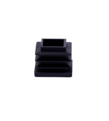 Lot de 4 embouts plastique noir 22x22mm