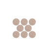 Lot de 8 patins feutre en laine adhésif diam. 22 mm beige