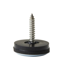 Lot de 4 patins gliss+vismarron 22mm