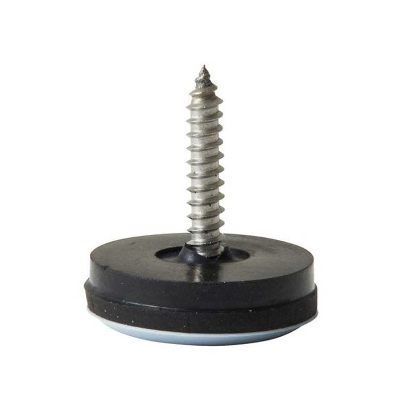 Lot de 4 patins gliss+vismarron 22mm
