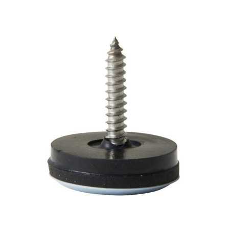 Lot de 4 patins gliss+vismarron 22mm