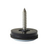 Lot de 4 patins gliss+vismarron 22mm