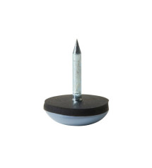 Lot de 4 patins gliss alvéole clou marron 17mm
