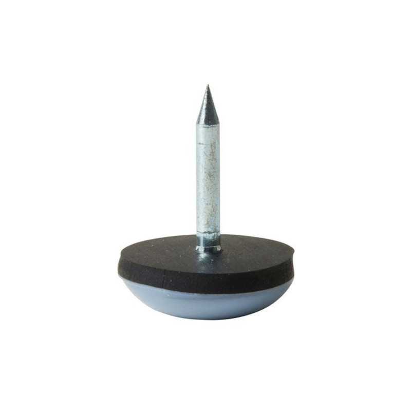 Lot de 4 patins gliss alvéole clou marron 17mm