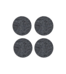 Lot de 4 patins feutre adhésif diam. 34 mm gris