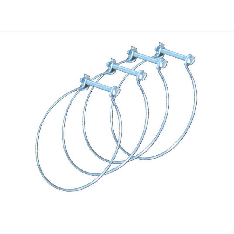 Lot de 4 colliers de fixation acierdiam. 80-80 mm cf80