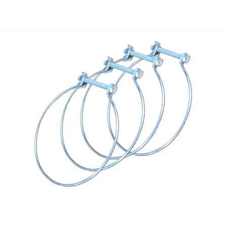 Lot de 4 colliers de fixation acierdiam. 80-80 mm cf80