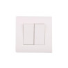 Double interrupteur Va-Et-Vient complet basic blanc