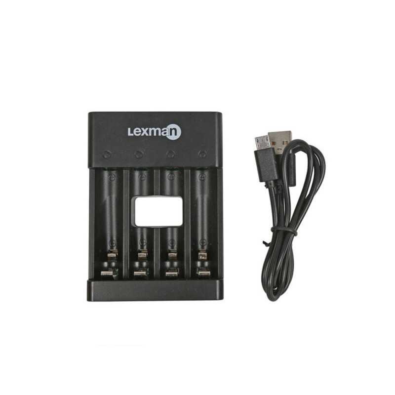 Chargeur rapide usb 1 ou 4 piles aa - aaa