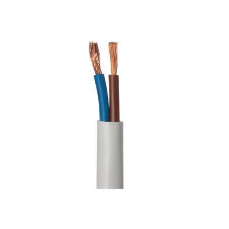 Câble ho5vvf 2x1.5 blanc 5 métres